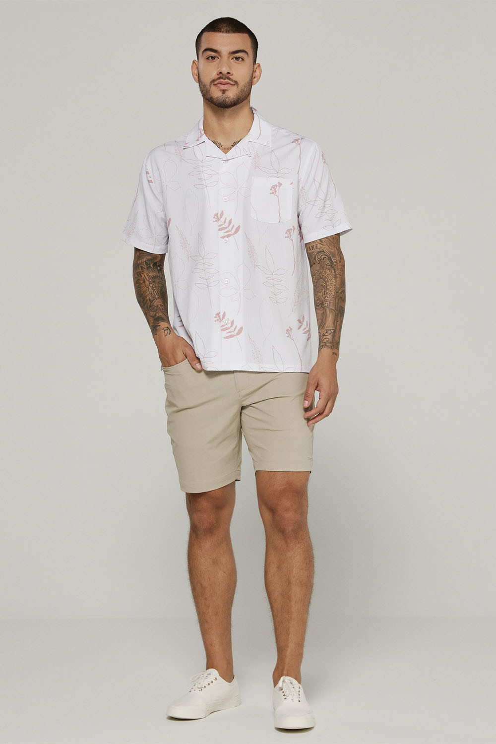 7 Diamonds - Ciro Camp Shirt - Natural