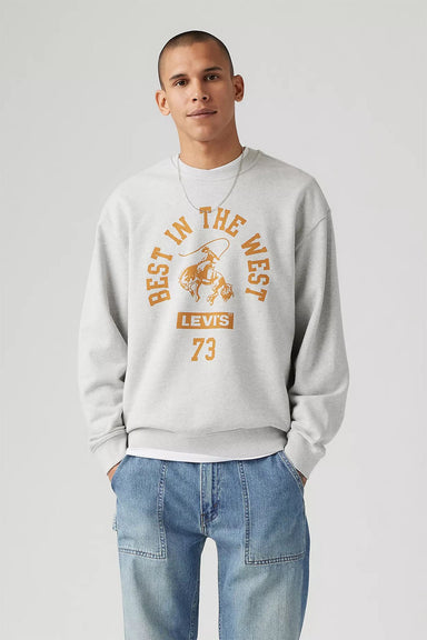 Levis - Relaxed Graphic Crew - Gym Boxtab Lt Heather Grey - Front