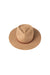 Yellow108 - Dylan Hat w/ Leather Bow - Camel - Front