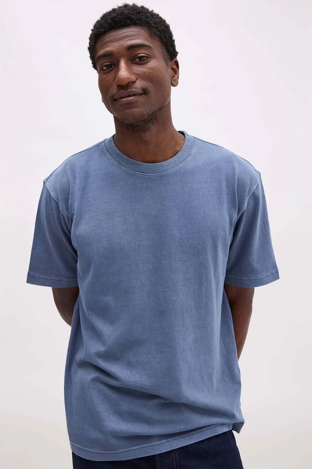 Richer Poorer - Relaxed SS Tee - Vintage Indigo - Front