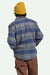 Brixton - Durham Lined Fleece - Washed Navy/Beige Plaid - Back