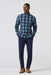 Mizzen + Main - City Flannel - Denim Blue William Plaid - Profile