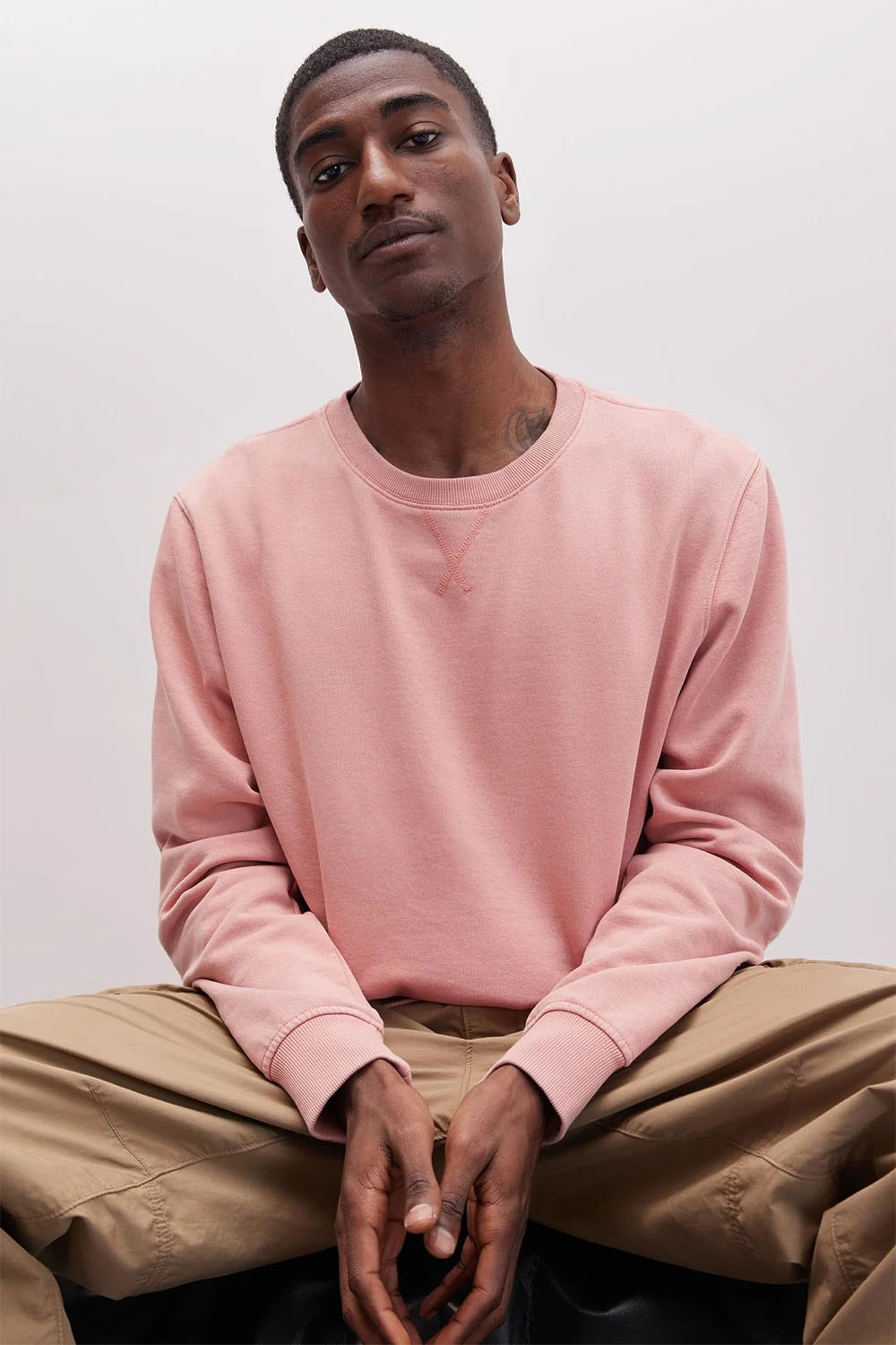 Richer Poorer - Crew Sweatshirt - Mineral Pink Sands - Front