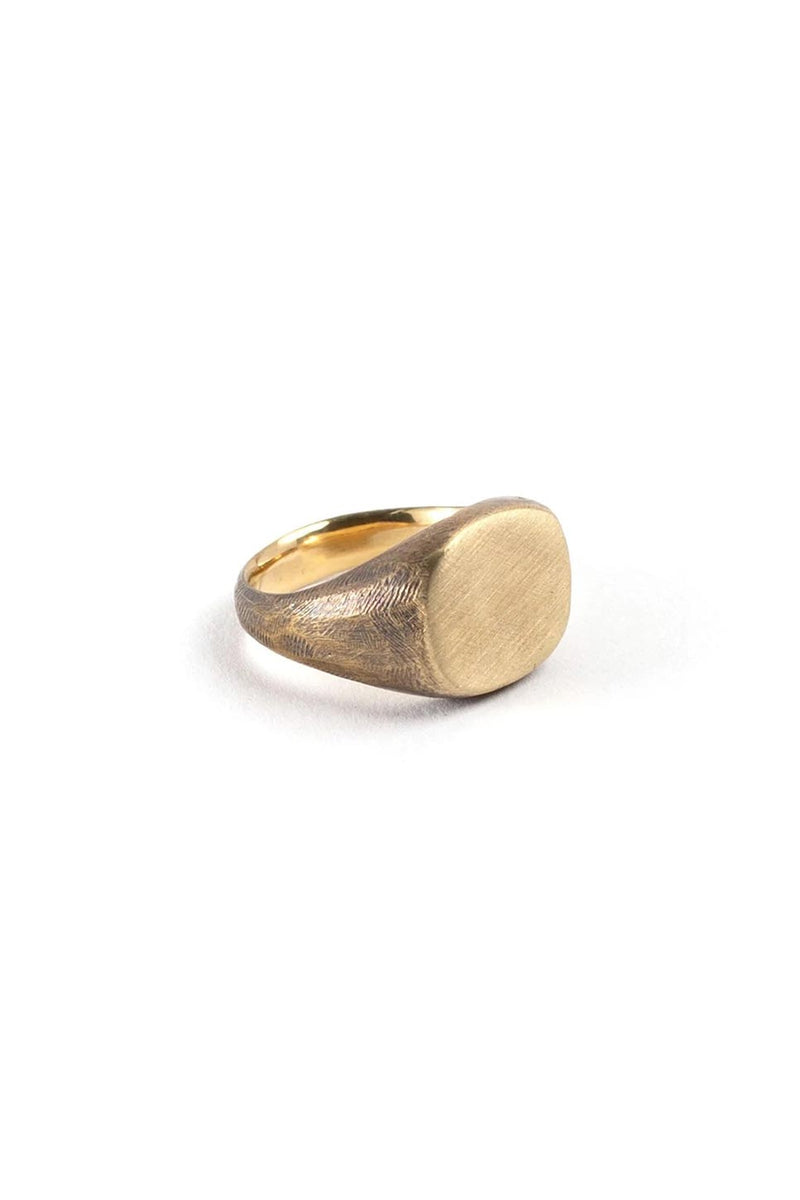 Mens brass deals signet ring